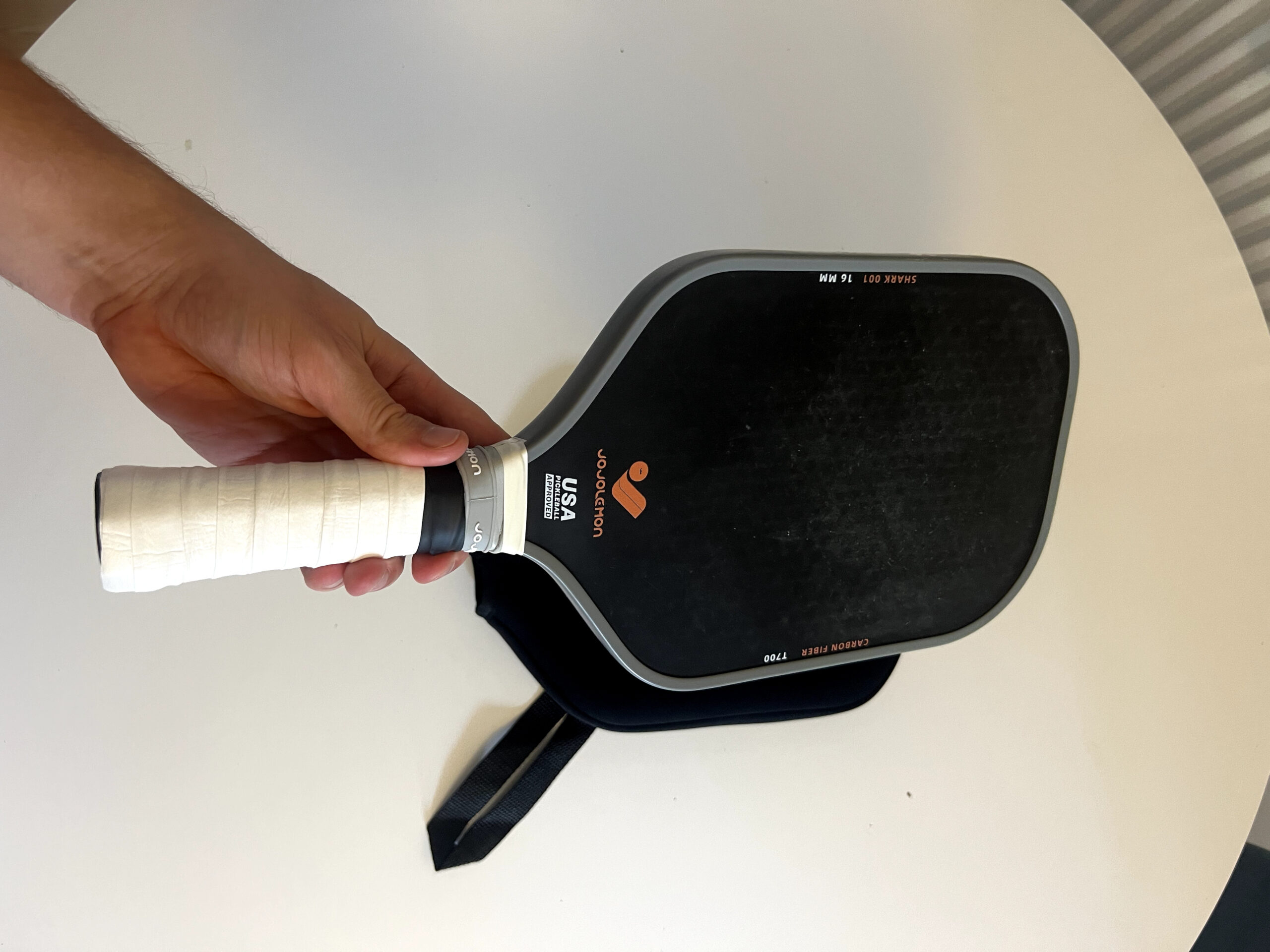 JOJOLEMON Shark 100 pickleball paddle after roughly 120 hours of competitive club play