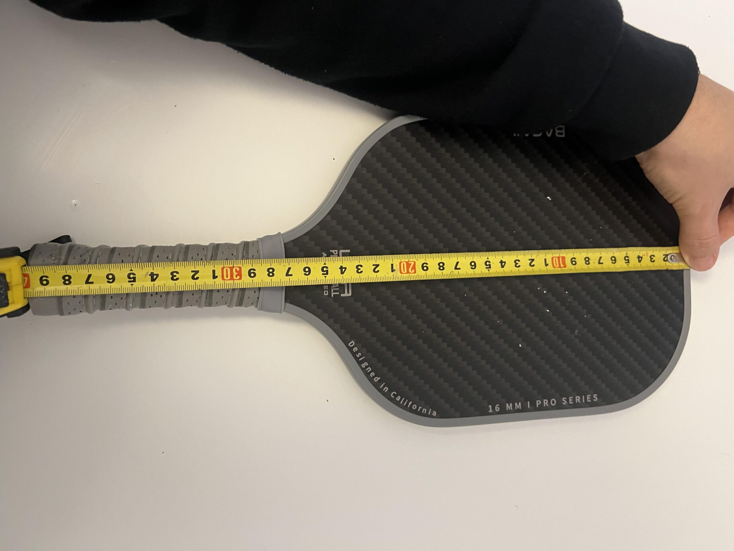 Comprimento da raquete BAGAIL medido com fita métrica